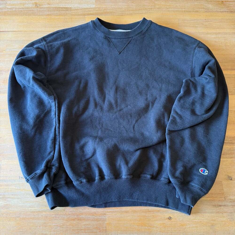Champion Cotton Max Heavyweight Crewneck with Retro LA Rams Style Back-Graphic